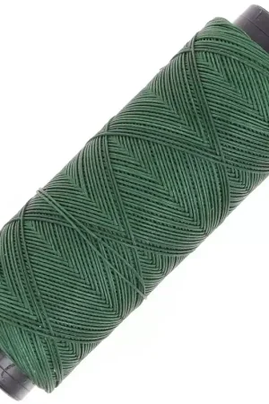 Fil plat en polyester ciré  Slam Cord pour micro macramé 0.6 mm - Vert forêt x100m A Buon Prezzo