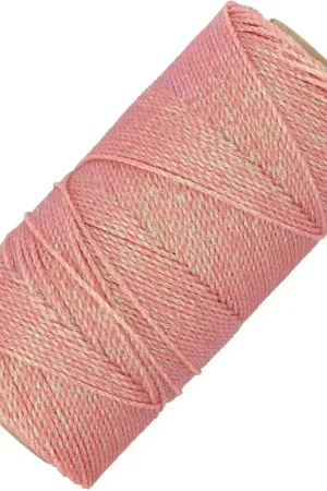 Bobine de fil ciré Linhasita pour micro macramé 1.2 mm Saumon iridescent (Salmao) Offerta