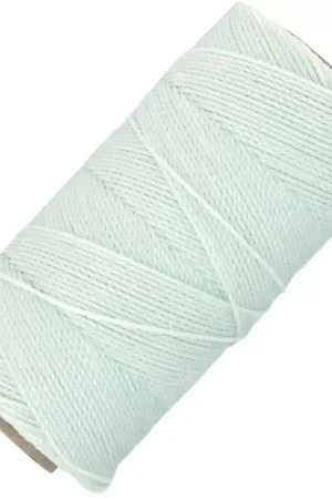 Consegna Rapida Bobine de fil ciré Linhasita pour micro macramé 1.2mm Mint iridescent (Fresh Mint)