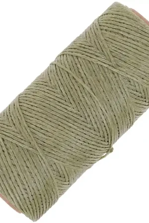 Bobine de fil ciré Linhasita pour macramé 1.4 mm - Vert militaire (90) x167m Nuova Collezione