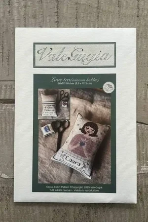 Reso Gratuito Porta Forbici, Amo il Tè - Schema a Punto Croce di ValeGugia