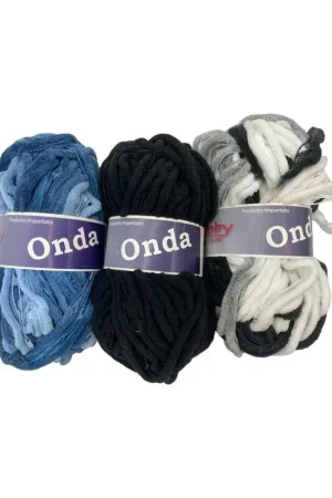 Spedizione Espresso Gomitolo Onda Ciniglia Sfumata Lana Roby 100 Grammi