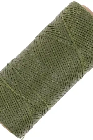 Bobine de fil ciré Linhasita pour macramé 1.4 mm - Olive Green (88) x167m Popolare
