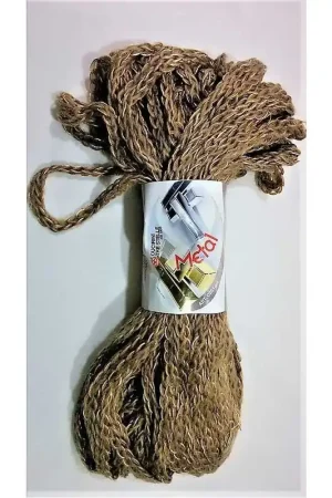 Vendita Finale Lana metal cucirini tre stelle colore beige matassa da 100 grammi