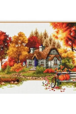 Offerta Limitata kit ricamo a punto croce - Chalet di autunno - Needleart World