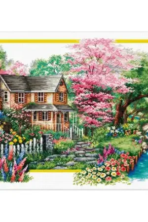 kit ricamo a punto croce - La  primavera arriva - Needleart World Affare