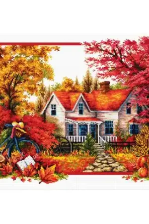 Professionale kit ricamo a punto croce - L'autunno arriva - Needleart World