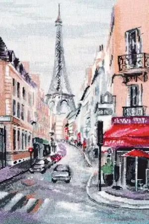 kit ricamo a punto croce - Cuore di Parigi - Oven Esclusivo