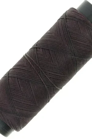 Vendita Finale Fil plat en polyester ciré  Slam Cord pour micro macramé 0.6 mm - Bordeaux x100m