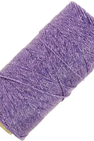 Bobine de fil ciré Linhasita pour micro macramé 1.2 mm Violet métallisé (Purpura) Sconto