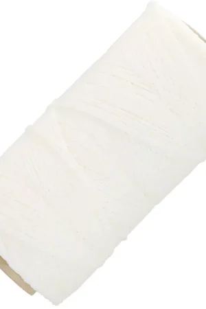 Bobine de fil ciré Linhasita pour micro macramé 1.2 mm Blanc métallisé(Luz Negra) Compra Oggi Stesso