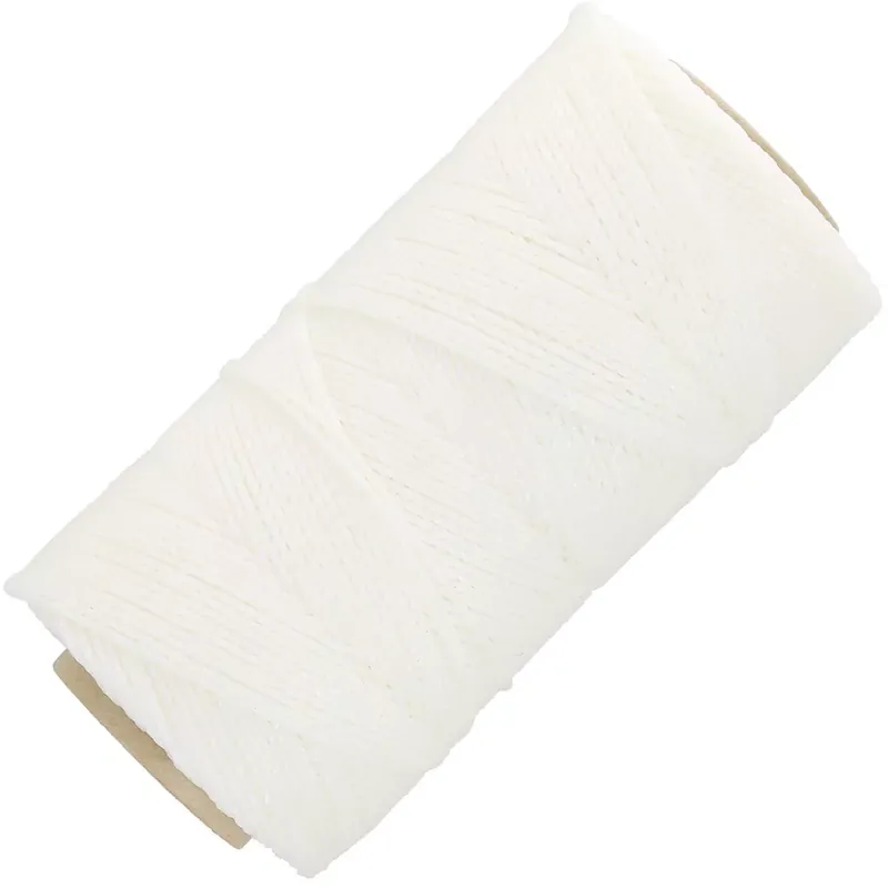 Bobine de fil ciré Linhasita pour micro macramé 1.2 mm Blanc métallisé(Luz Negra) Compra Oggi Stesso