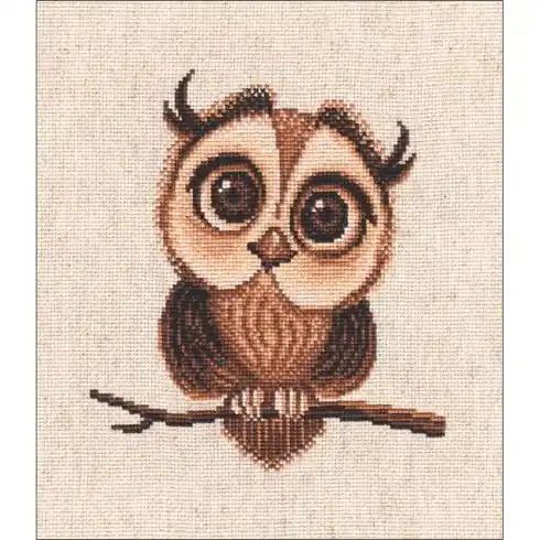 kit ricamo a punto croce - Civetta - Oven Esclusivo