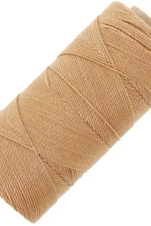 Prezzo Di Fabbrica Bobine de fil ciré Linhasita pour micro macramé 1 mm - Miel (314) x168m