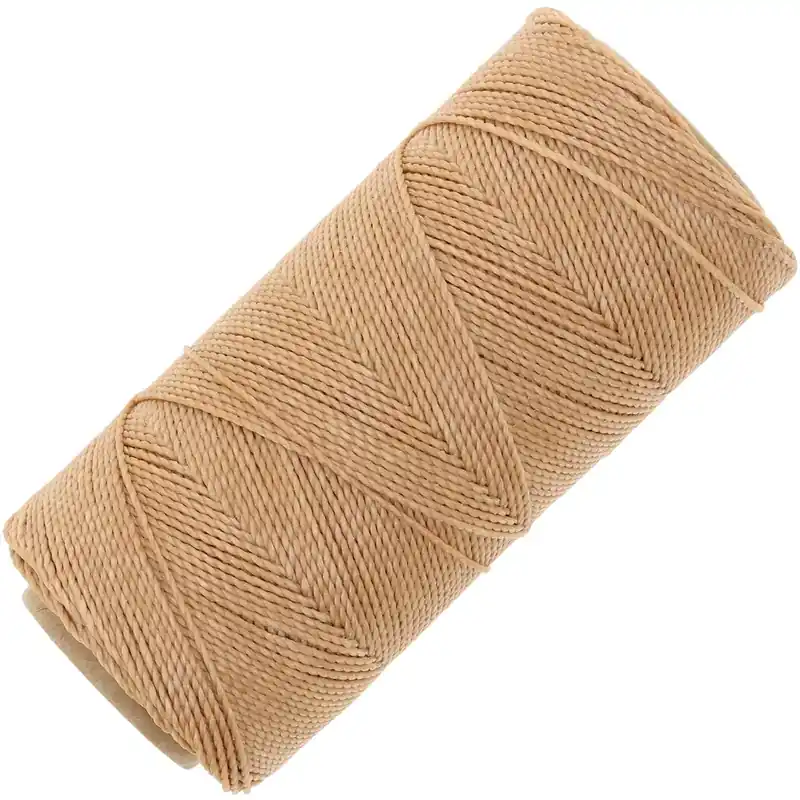 Bobine de fil ciré Linhasita pour micro macramé 1 mm - Golden beige (602) x168m Consegna Rapida