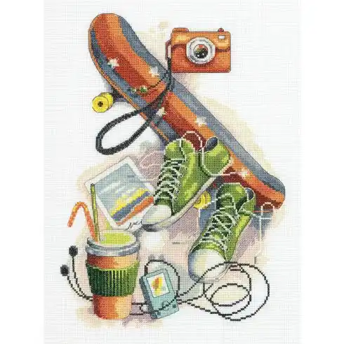 kit ricamo a punto croce - Essere alla moda - Panna Economico