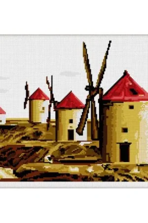 Prezzo Ridotto kit ricamo a punto croce - Mulini - Luc Créations