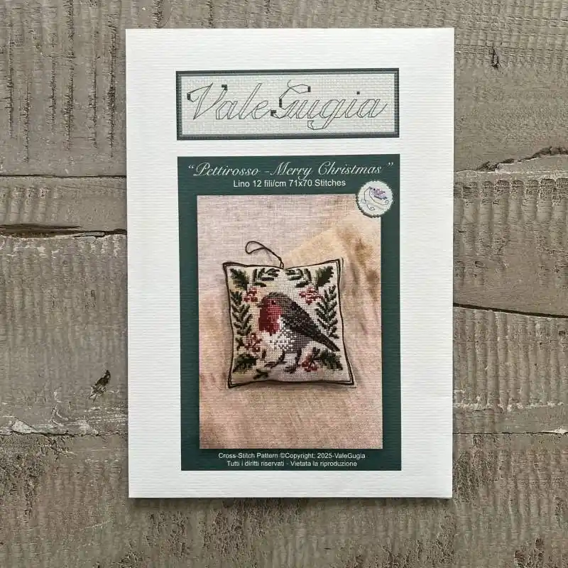 Natale, Pettirosso Merry Christmas - Schema a Punto Croce di ValeGugia Di Tendenza