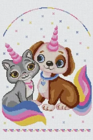 Spedizione Espresso kit ricamo a punto croce - Tendenza unicorno - Luc Créations