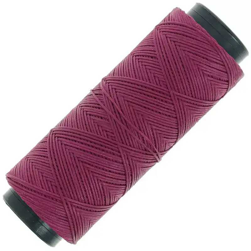 Popolare Fil plat en polyester ciré - Slam Cord pour micro macramé 0.8 mm - Magenta x100m