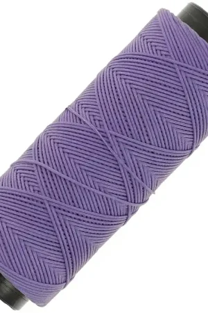 Spedizione Gratuita Fil plat en polyester ciré - Slam Cord pour micro macramé 0.8 mm - Amethyst x100m