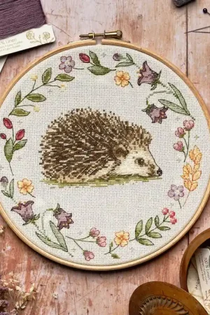 Vendita Finale Kit a Punto Croce - Linen Meadow Hedgehog - Anchor