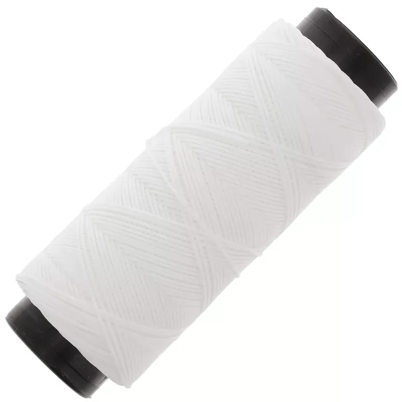 Fil plat en polyester ciré - Slam Cord pour micro macramé 0.8 mm - Blanc x100m Occasione