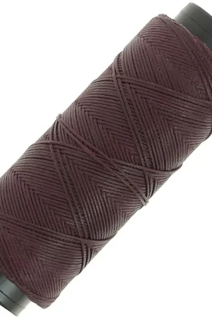Spedizione Gratuita Fil plat en polyester ciré - Slam Cord pour micro macramé 0.8 mm - Aubergine x100m