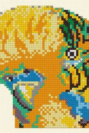 Economico kit ricamo a punto croce - Cocorita - Luc Créations