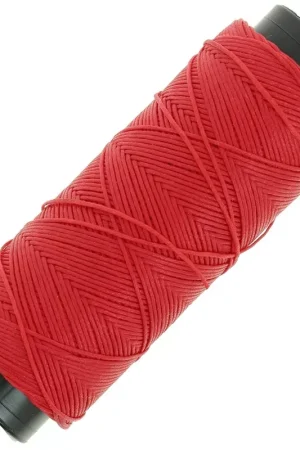 Fil plat en polyester ciré - Slam Cord pour micro macramé 0.8 mm - Rouge x100m Ultime Pezzi