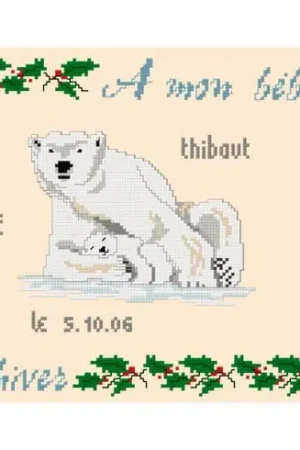 Acquista Ora kit ricamo a punto croce - Mom bebè d inverno - La planète mauve