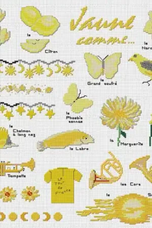 Offerta Speciale kit ricamo a punto croce - Giallo come ... - La planète mauve