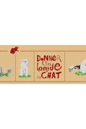 kit ricamo a punto croce - Gatti - La planète mauve Sconto