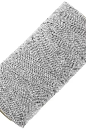 Più Venduto Bobine de fil ciré Linhasita pour micro macramé 0.5 mm - Argenté (Prata) x335m