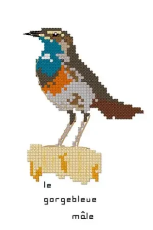 kit ricamo a punto croce - La gola blu maschia - La planète mauve Non Perdere