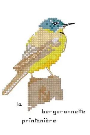 Consegna Rapida kit ricamo a punto croce - Il bergeronnette primaverile - La planète mauve