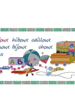 kit ricamo a punto croce - Giocattoli in disordine - La planète mauve Affare