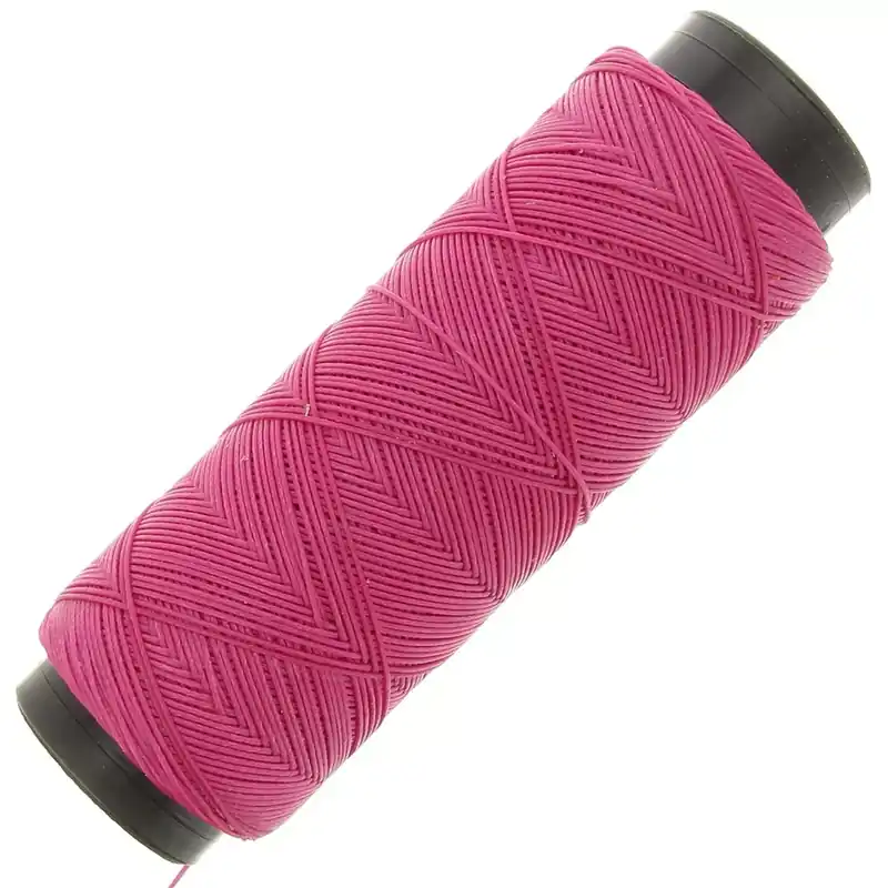 Fil plat en polyester ciré - Slam Cord pour micro macramé 0.6 mm - Fuchsia x100m Offerta Speciale
