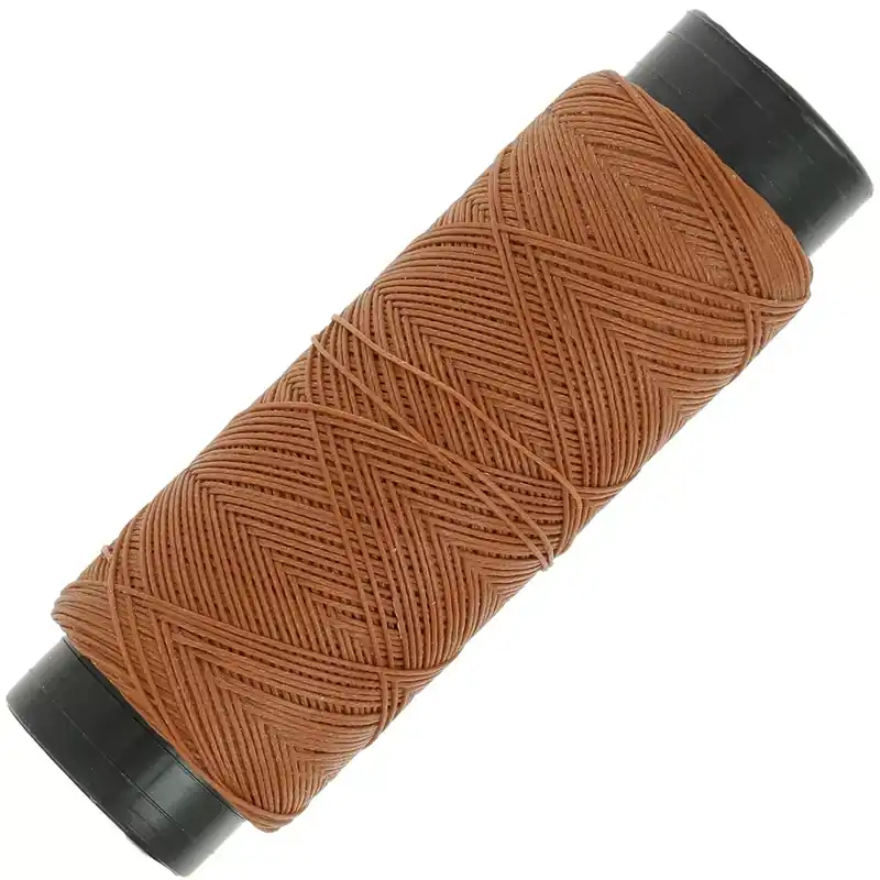 Fil plat en polyester ciré - Slam Cord pour micro macramé 0.6 mm - Mocca x100m Promozione