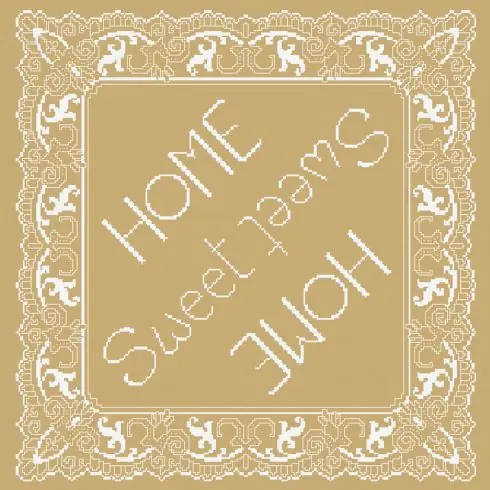 Occasione kit ricamo a punto croce - Home sweet home - La planète mauve