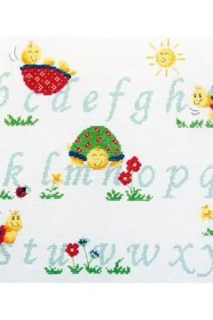 kit ricamo a punto croce - ABC Tartarughe - Princesse Prezzo Scontato