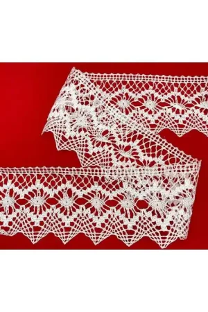 Must-Have 50 Cm Passamaneria Punta Merletto Pizzo Viscosa Macramè Ricamo Alto 7 Cm