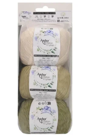 Compra Online Pacco 3 gomitoli Anchor Cotton N Linen