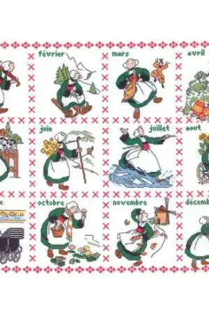 kit ricamo a punto croce - Calendario Bècassine Hachette - Princesse Solo Oggi