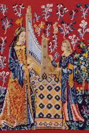 Ultima Occasione kit ricamo a punto croce - Donna con il liocorno l'udito - Princesse