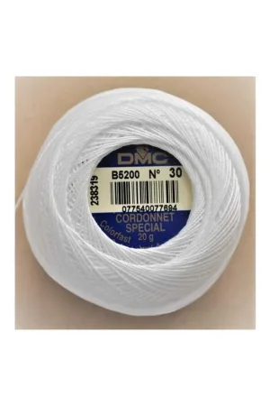Cordonet Special B5200 N° 30 DMC Bianco 20 Grammi Filo Uncinetto Bestseller
