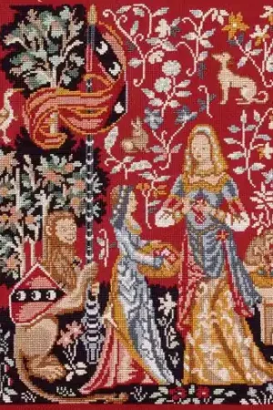 Prezzo Basso kit ricamo a punto croce - Donna con Liocorno "l'olfatto" - Princesse