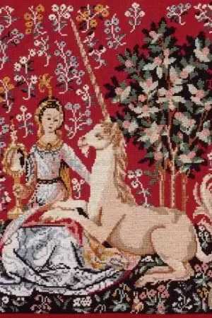 Popolare kit ricamo a punto croce - Dama con liocorno la Vista - Princesse