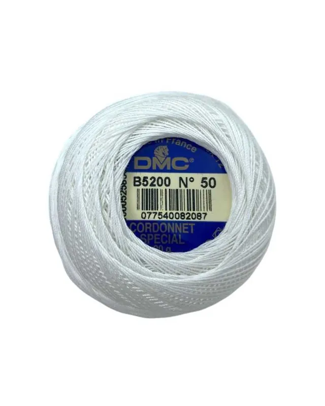 Cordonnet Special B5200 N° 50 DMC Bianco 20 Grammi Filo Uncinetto Vendita Finale