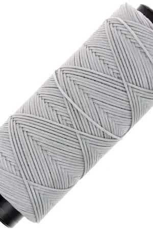 Fil plat en polyester ciré - Slam Cord pour micro macramé 1 mm - Gris x100m Super Prezzo